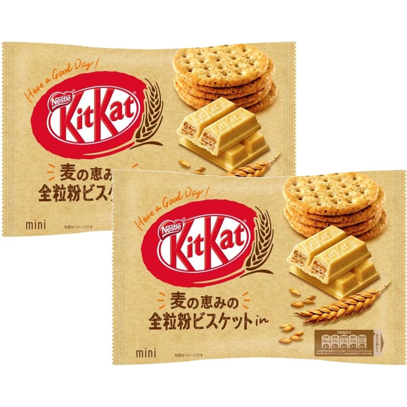 KitKat Mini "Whole Grain Biscuits" 2 bags With MAIKO sticker Pio big bazar