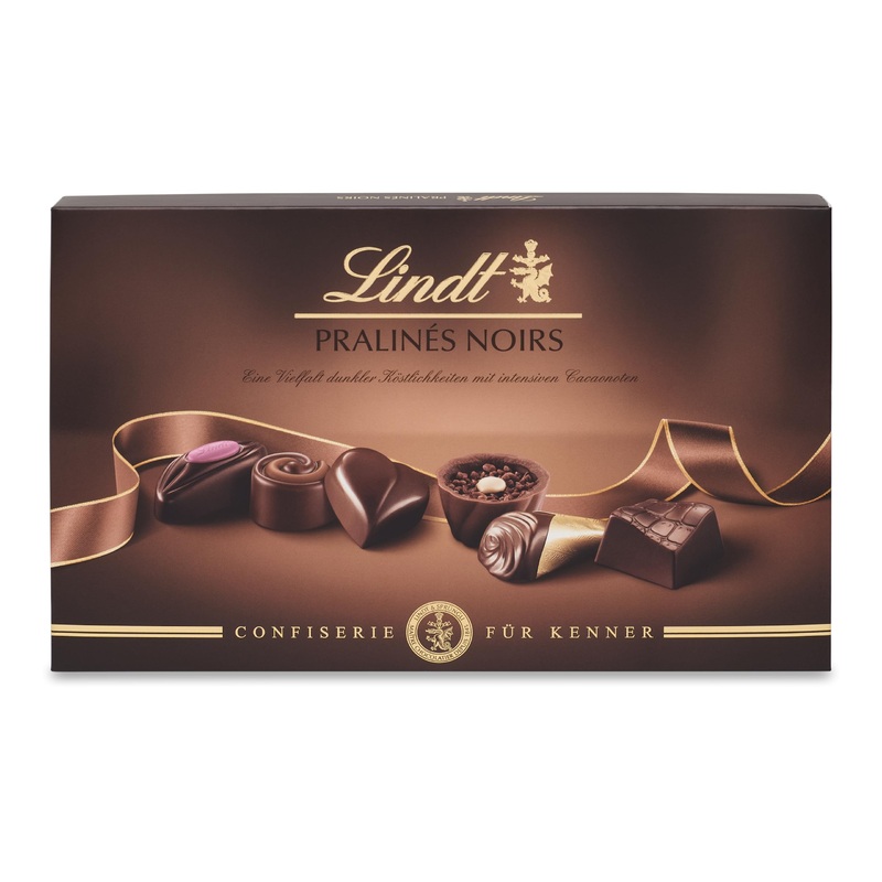 Lindt chocolate - chocolates for connoisseurs noirs |200 g |Pralin s box with 20 chocolates made of exquisite dark chocolate in 6 delicious varietiesPraline gift |Chocolate gift dark 200 g