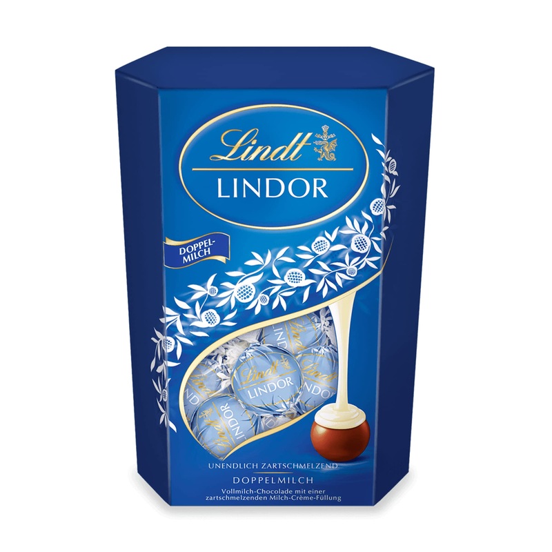 Lindt chocolate lindor balls milk cream |500 g |approx. 40 balls of full milk chocolate with a delicately melting milk cream filling in the sweet cornet |Pralines gift |Chocolate gift milk cream 500g