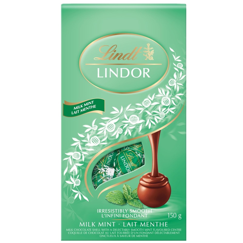 LINDT LINDOR Mint Milk Chocolate Truffles 150g Gram Bag Limited Edition Individually Wrapped Chocolate Christmas Chocolate Stocking Stuffer Mint Milk Chocolate 150 g (Pack of 1)