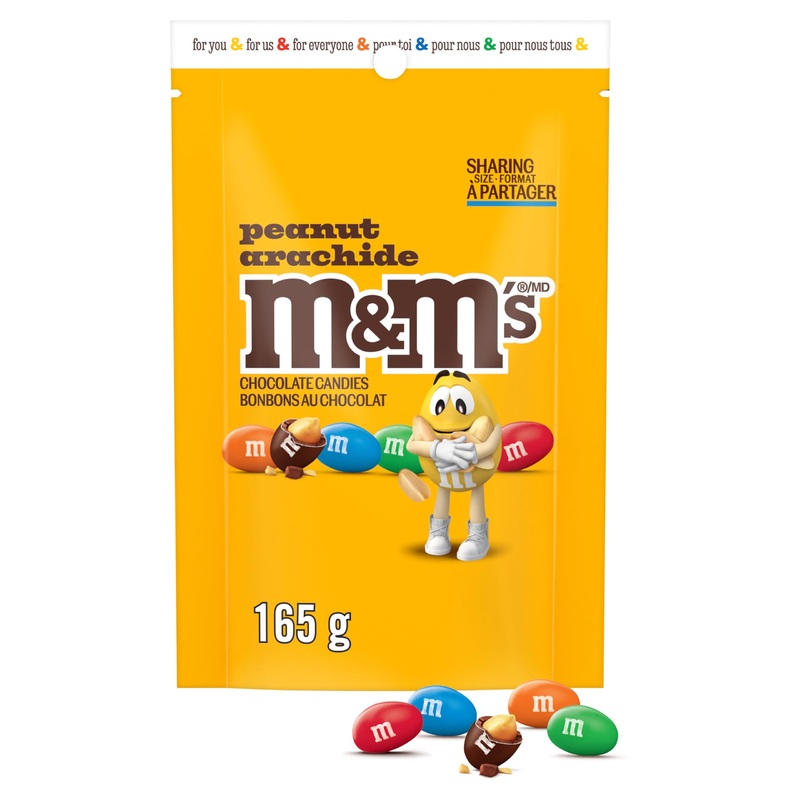 M&M'S Peanut Milk Chocolate Candies Sharing Bag 165g Peanut 165g