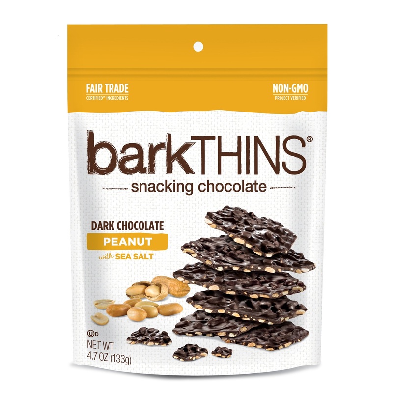 barkTHINS Snacking Dark Chocolate, Peanut with Sea Salt, 4.7 Ounce