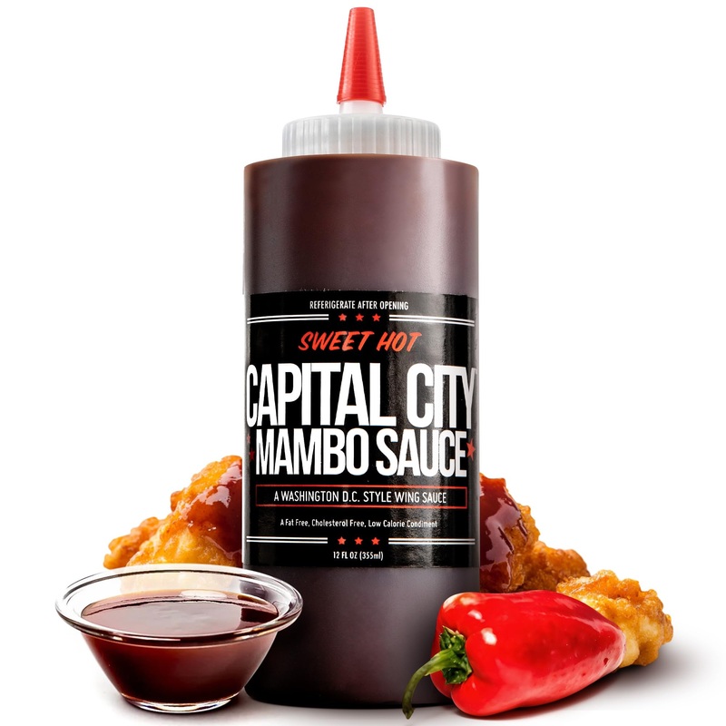 Capital City Mambo Sauce Sweet Hot, Washington Dc Wing Sauces, Perfect Condiment For Wings Chicken Pork Beef Seafood Burgers Ric