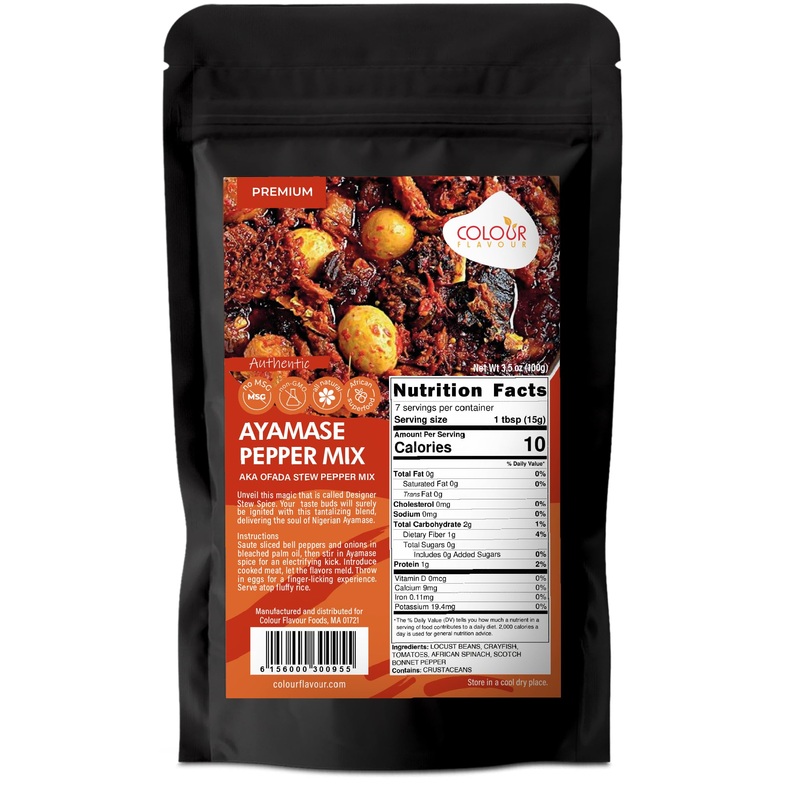 Colour Flavour Ayamase Pepper Mix| Nigerian Stew| Ofada Rice Pepper Mix| Dried Pepper Mix |Multi-Purpose Hot Pepper Sauce Mix| N