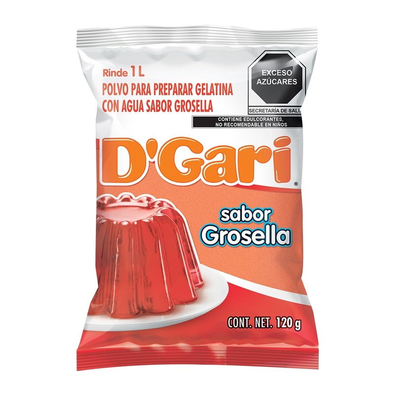 D'Gari Gelatin Dessert Grosella- Dgari Grosella- 5 Pack (Grosella)