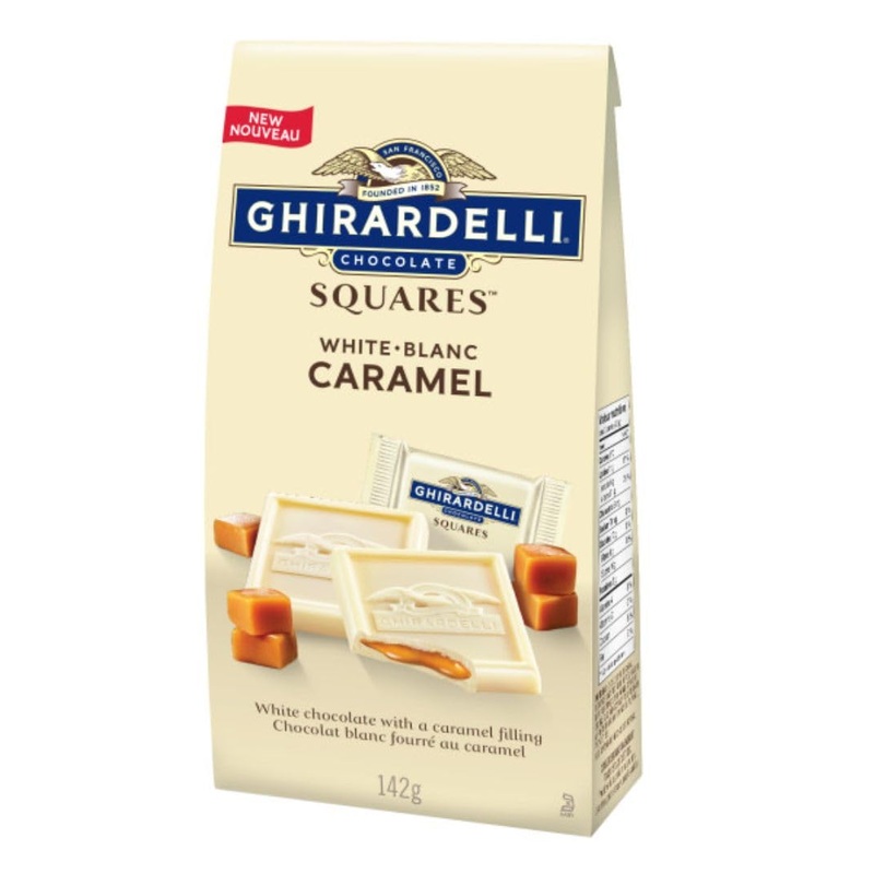 GHIRARDELLI Caramel White Chocolate Squares 142 Gram Bag Individually Wrapped Squares