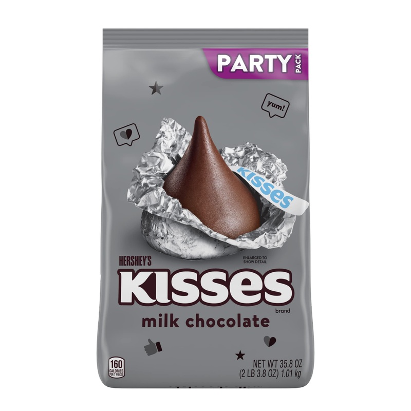 HERSHEY'S KISSES Milk Chocolate Candy, Halloween, 35.8 oz Bulk Party Pack