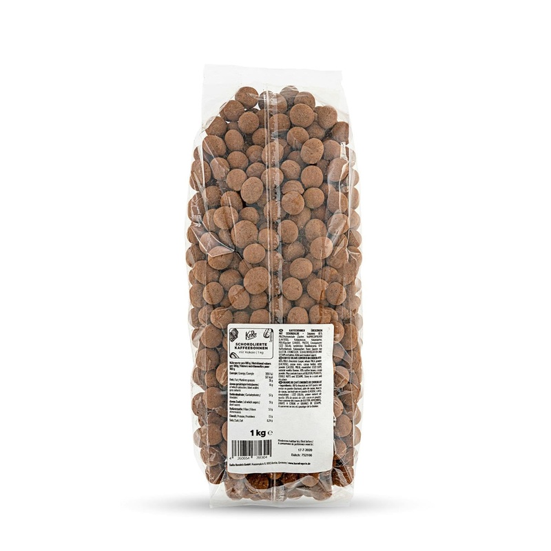 KoRo - Chocolate-covered coffee beans 1 kg - Ideal vegetarian snack with intense coffee flavour and chocolate coating