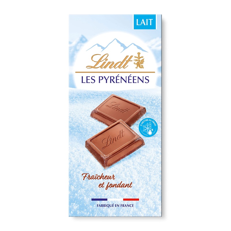 Lindt - LES PYRENEENS Tablet - Melting Milk Chocolate 150g