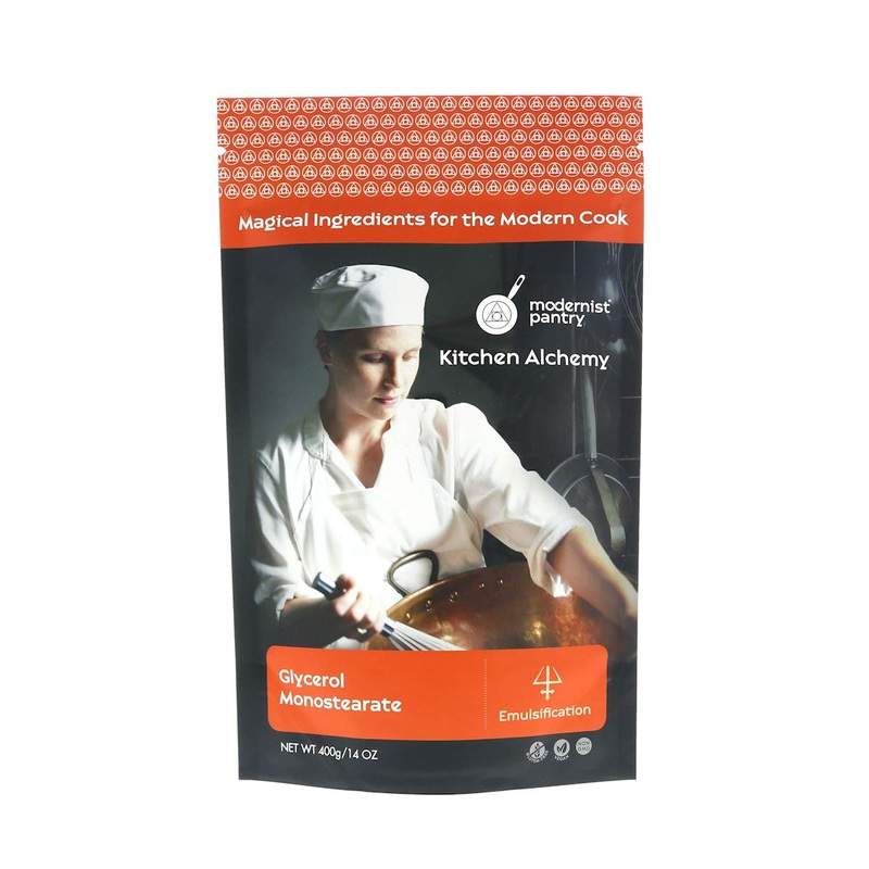 Modernist Pantry Glycerol Monostearate (Gms)  Non-Gmo Gluten-Free Vegan - 400G/14Oz