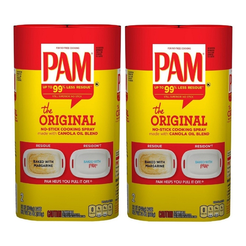 Pam Canola Spray - 12 Ounce Cans (Pack Of 2-2 Count Sets, 4 Cans Total)
