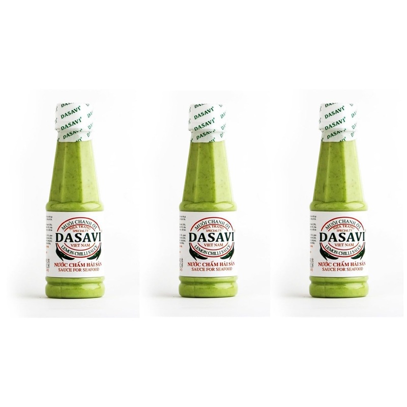 3 Packs - Lemon Green Chili Sauce - Sot Muoi Chanh Ot Xanh - 9.2 Oz