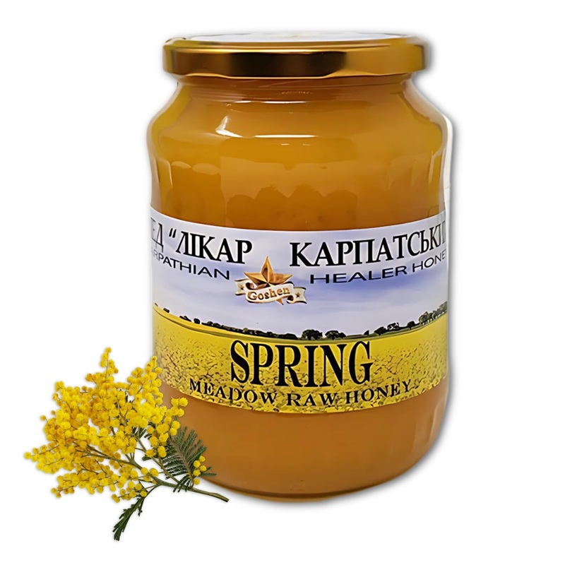 Carpathian Raw Honey Spring Meadow | 100% Pure, Unfiltered, Unpasteurized, Ethically Sourced | Glass Jar, 908G