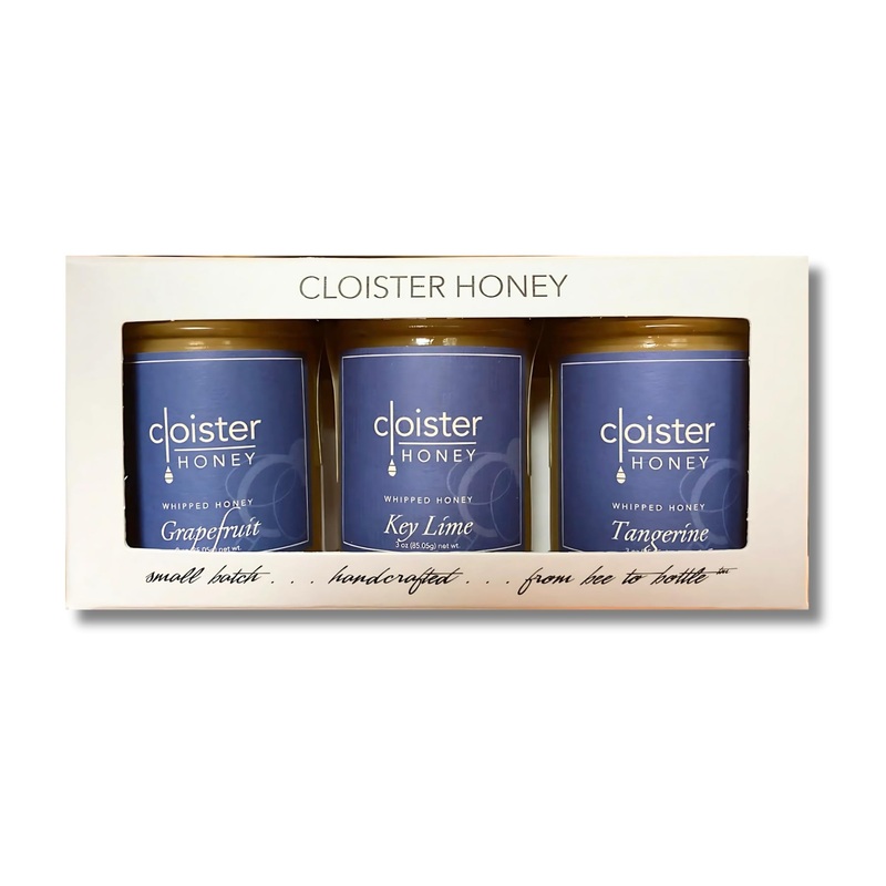 Cloister Honey Trios - Citrus (3 X 3 Oz) | Hand Crafted | Raw Artisan Honey | 100% Pure, Raw & Unfiltered | All Natural | Made I