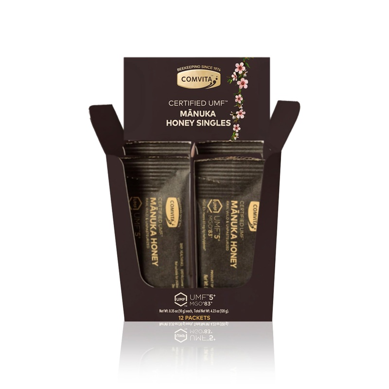 Comvita Manuka Honey Packets UMF 5+ (MGO 83+) - Raw, Pure & Unpasteurized, Travel Size, 0.35 oz, 12 Count for Imm