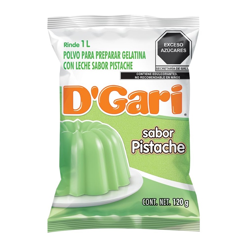 D'Gari Gelatin Dessert Pistachio- Dgari Pistache Oz- 5 Pack (Pistache)