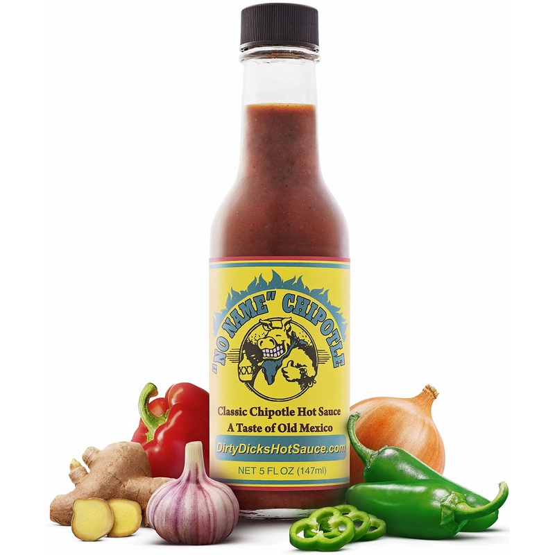 Dirty Dicks No Name Chipotle Hot Sauce, 5 Fl Oz - Smoky Mole-Style Flavor With A Spicy Kick (Pack Of 1)