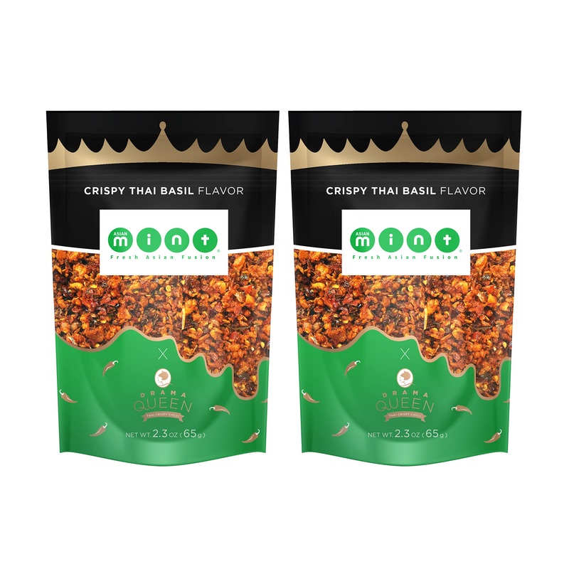 Drama Queen Crispy Thai Basil Flavor - Chili Crunch - Clili Crisp - Chili Oil - A Premium Hot Sauce With A Nice Chili Crunch - N