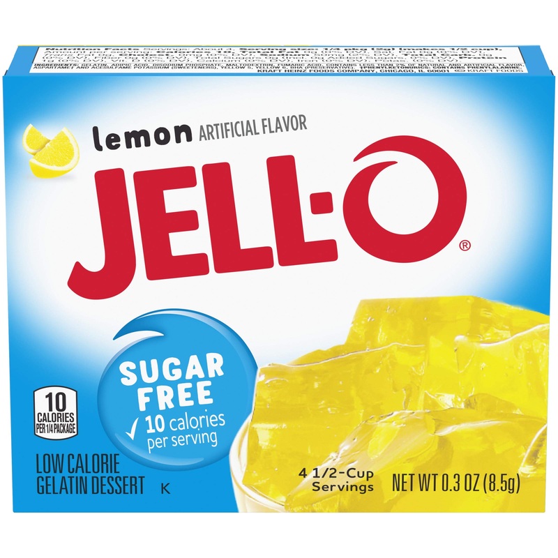 Jell-O Lemon Sugar-Free Gelatin Mix (0.3 Oz Boxes, Pack Of 6)