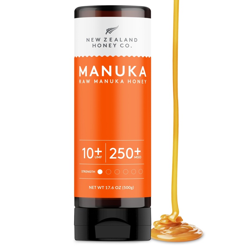 New Zealand Honey Co. Pure Manuka Honey Squeeze Bottle UMF 10+ / MGO 250+ | 17.6oz (500g) - Premium Raw Honey for Health Benefits