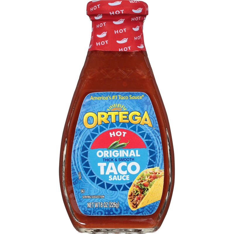 Ortega Taco Sauce, Hot, 8-Ounce Glass Jars (Pack Of 12)