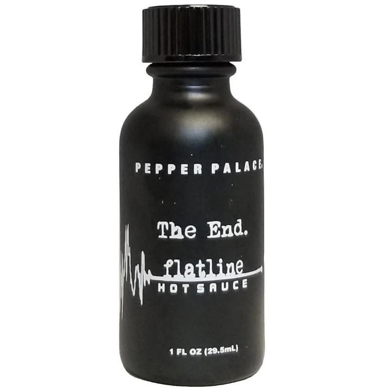 Pepper Palace The End: Flatline Extreme Hot Sauce - 1 Fl Oz for Chiliheads