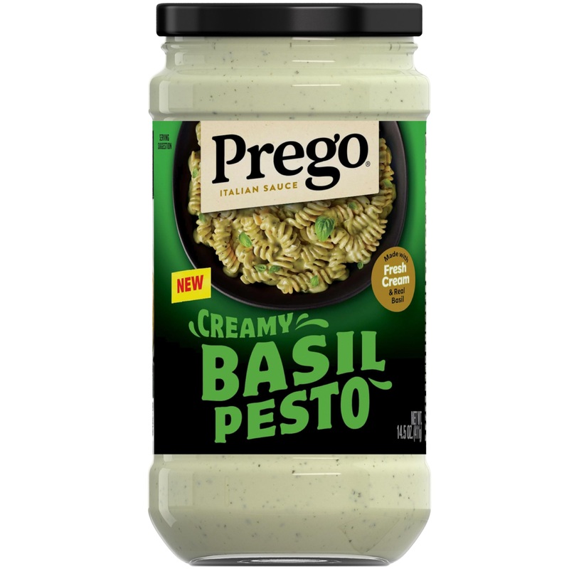 Prego Creamy Basil Pesto Pasta Sauce, 14.5 Oz Jar