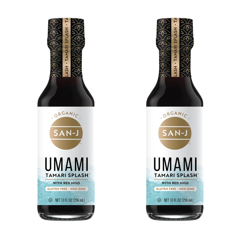 San-J - Richly Flavored Organic Umami Tamari Splash - Specially Brewed - 10 Oz. Bottles - 2 Pack