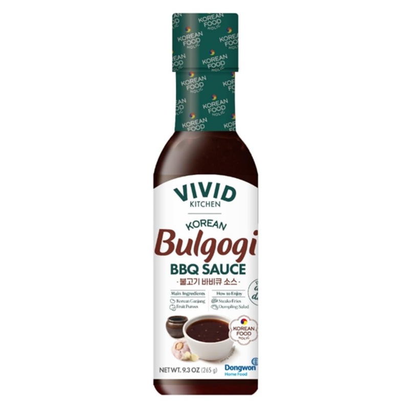 Vivid Kitchen Bulgogi Sauce - Korean Fusion Marinade & Dipping Sauce - 8.6 Oz Bottle - Authentic Sweet & Savory Flavor - No Msg