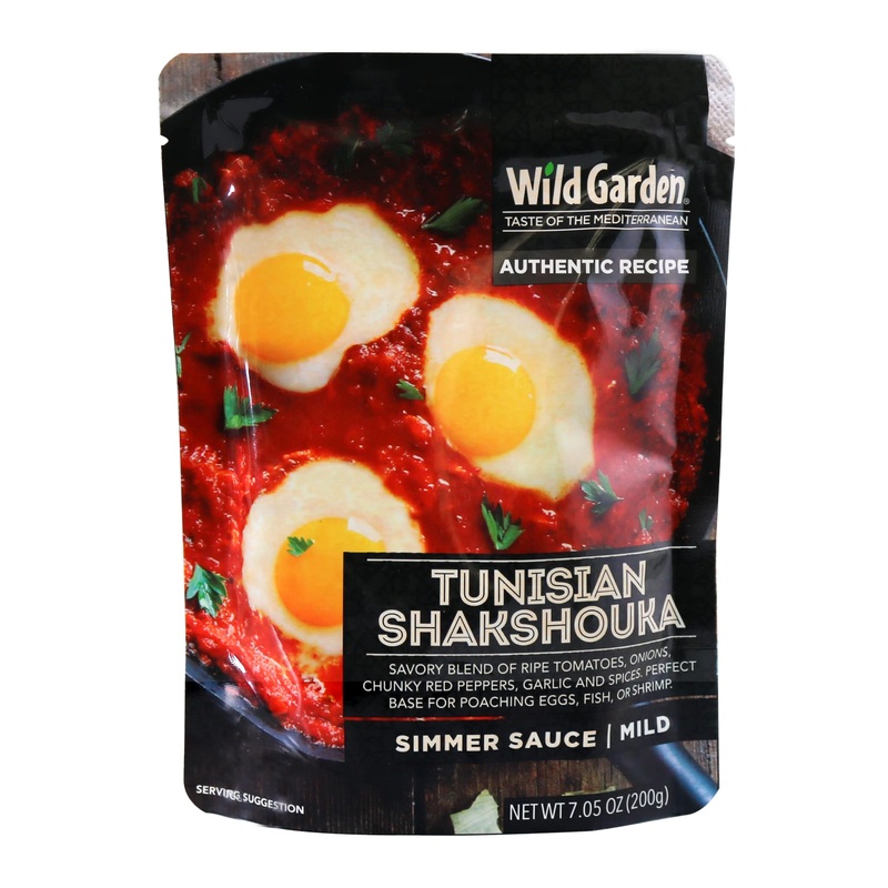 Wild Garden Ready-To-Go Gourmet Tunisian Shakshouka Marinade Simmer Sauce, 100% All Natural, No Additives, No Preservatives, Per