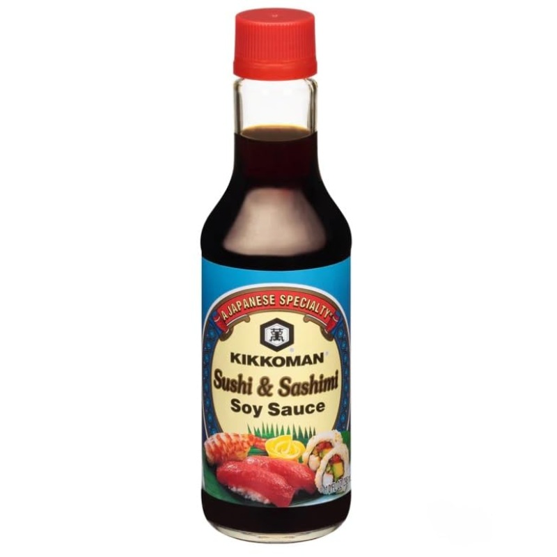 1 Pack - Sushi And Sashimi Soy Sauce Glass Bottle - Nuoc Tuong Dung Cung Sushi Va Sashimi - 10 Oz Per Glass Bottle - Product Of