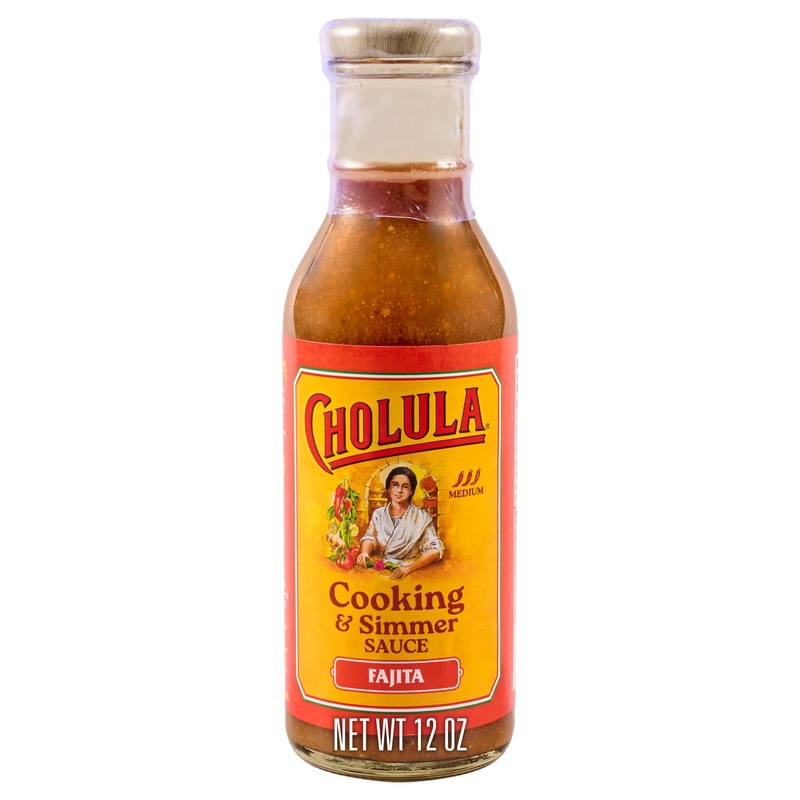 Cholula Cooking & Simmer Sauce, Fajita, Medium Heat, For Chicken, Steak, Shrimp & Veggie Fajitas, 12 Fl Oz
