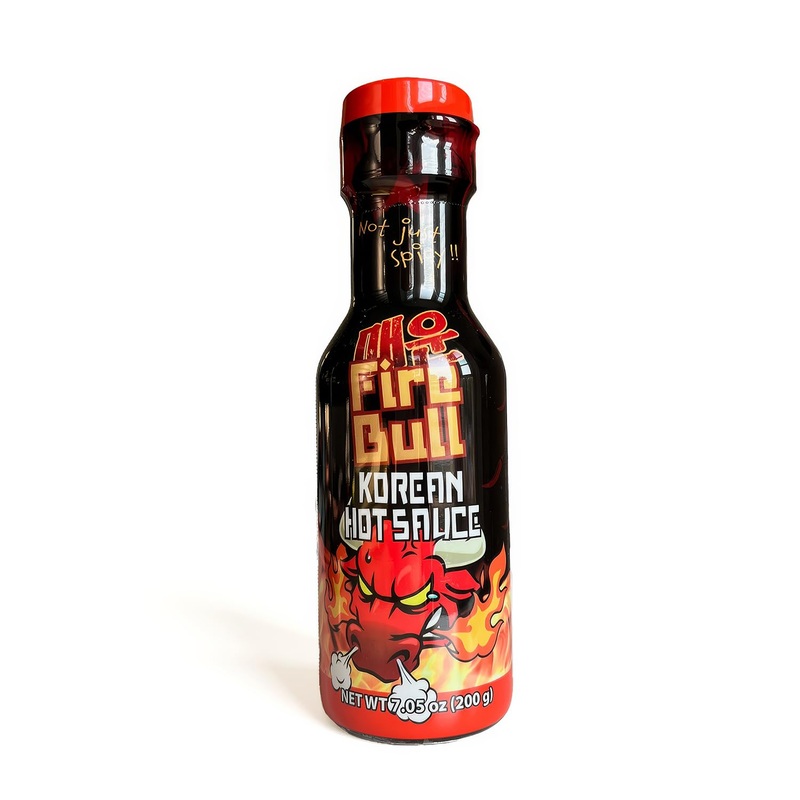 Fire Bull Korean Hot Sauce | Authentic Spicy Stir-Fry Sauce | Versatile Condiment For Noodles, Meats, And More (7.05 Oz Bottle)