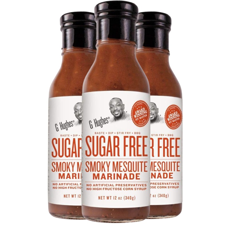 G Hughes Sugar Free, Smoky Mesquite Marinade - Sugar Free Mesquite Seasoning, Gluten Free Marinades For Meats, Keto Smoky Marina