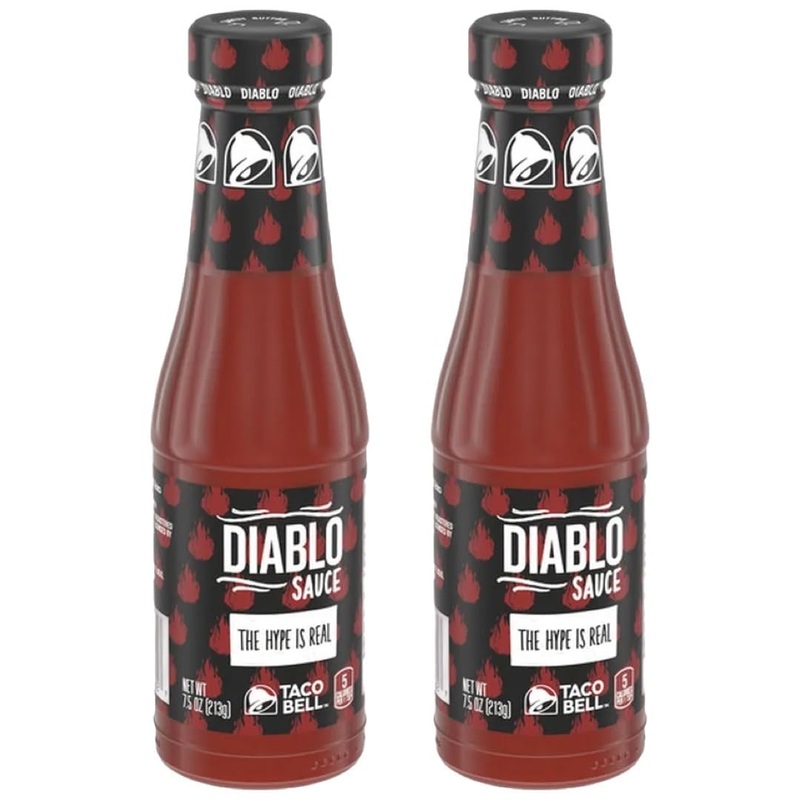 Generic Taco Bill Diablo Hot Sauce, (2 Pack) 7.5Oz Bottles