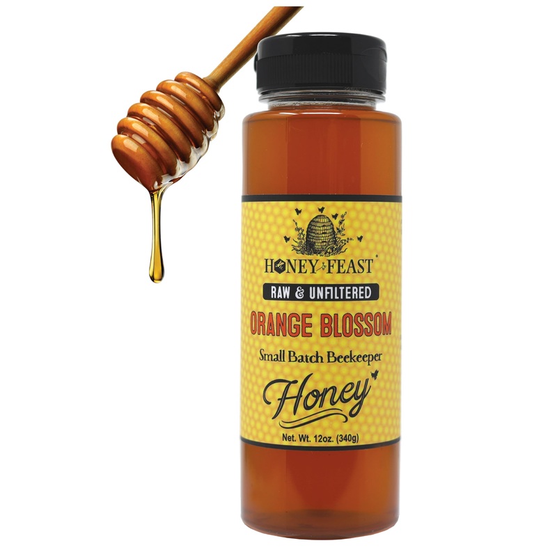 Honey Feast Orange Blossom Honey, 12 Oz