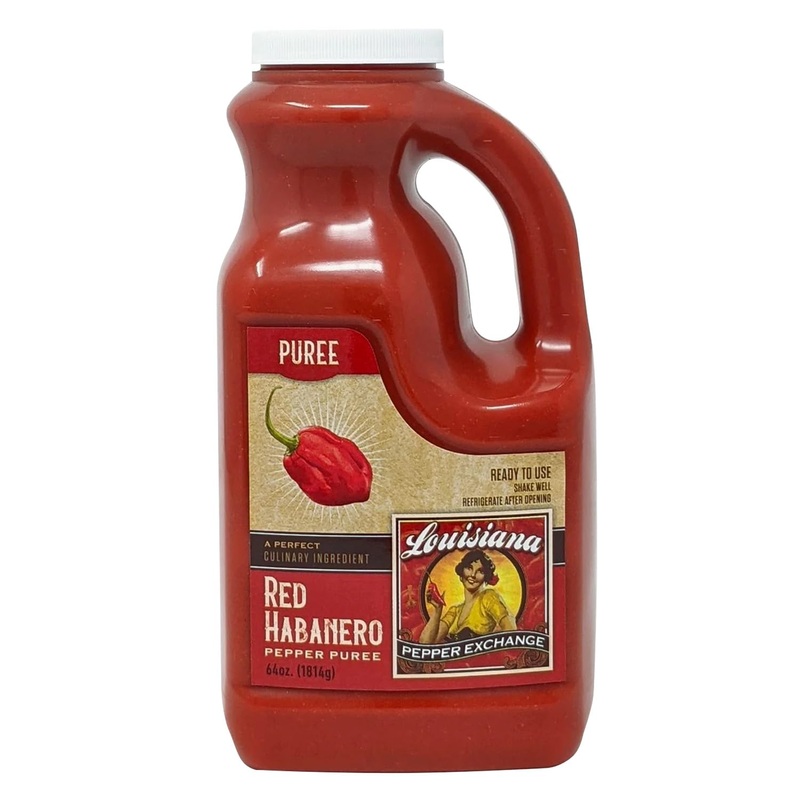 Louisiana Pepper Exchange Red Habanero Puree, 64Oz