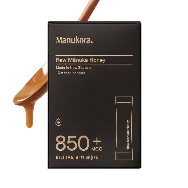 Manukora UMF 20+/MGO 850+ Raw Manuka Honey - Non-GMO, Certified, 0.25 Oz Stick Packets (Pack of 10)