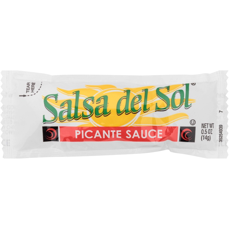 Salsa Del Sol Picante Sauce Single Serve Packet (0.5 Oz Packets, Pack Of 200)