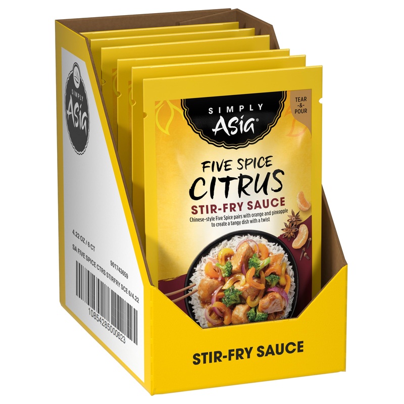 Simply Asia Five Spice Citrus Stir-Fry Sauce, 4.22 Oz (Pack Of 6)
