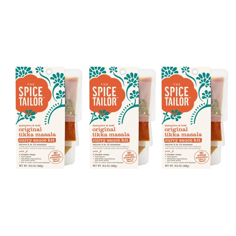 Spice Tailor 3 Simple Steps Restaurant Quality Meals In Minutes Kits Ready In 10 Minutes (3 Pack, Original Tikka Masala)