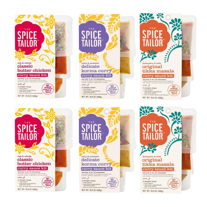 Spice Tailor 3 Simple Steps Restaurant Quality Meals In Minutes Kits Ready In 10 Minutes (6 Pack, Indian Curry Variety)