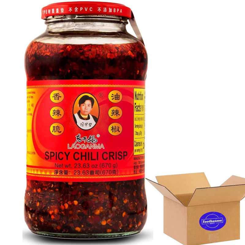 Toothsome Mart Laoganma Spicy Chili Crisp Sauce, 23.63oz Pack of 1 - Authentic Chinese Flavor for Cooking and Dipping