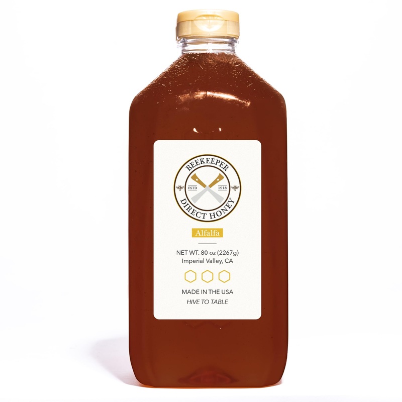 Beekeeper Direct Unfiltered Honey - Real Raw Alfalfa Honey - All Natural Non-Gmo Pure Gourmet Honey - Local California Honey (5L