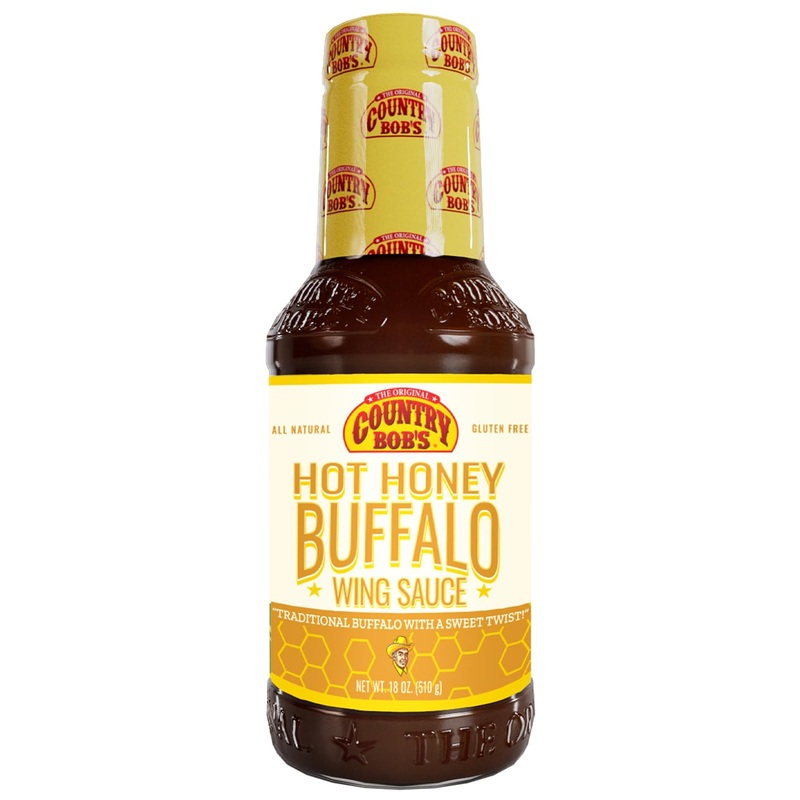 Country Bob'S Hot Honey Buffalo Wing Sauce - Traditional Buffalo With Sweet Twist, Small Batch Crafted, Ideal For Grilling, Fryi
