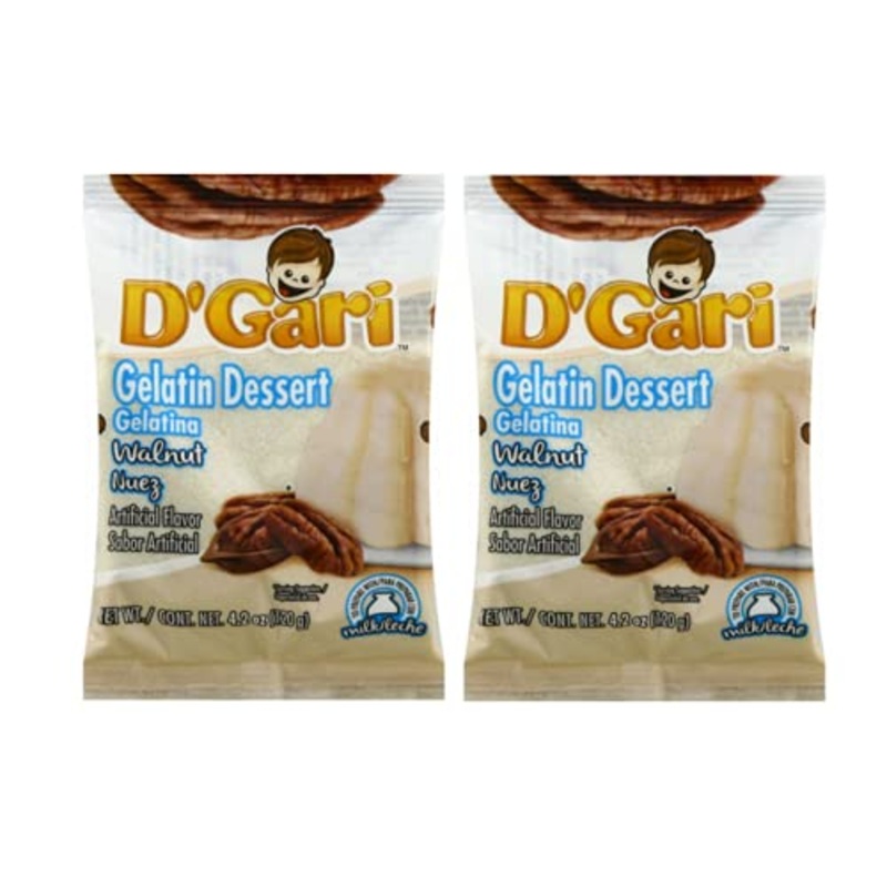 D'Gari Gelatinas | Gelatins (Nuez | Walnut, 2 Pack)