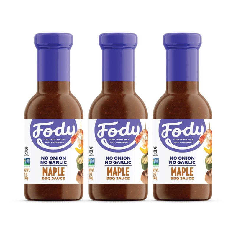 Fody Foods Maple Bbq Sauce, Low Fodmap Certified, Sensitive Recipe, Gut & Ibs Friendly, 9.6Oz, Pack Of 3
