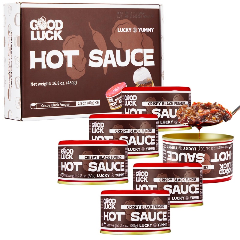 Good Luck Hot Sauce, Unique Instant Crispy Black Fungus Chili Sauce, Spicy Chili Oil And Chili Paste With Chili Pepper, Soy Sauc