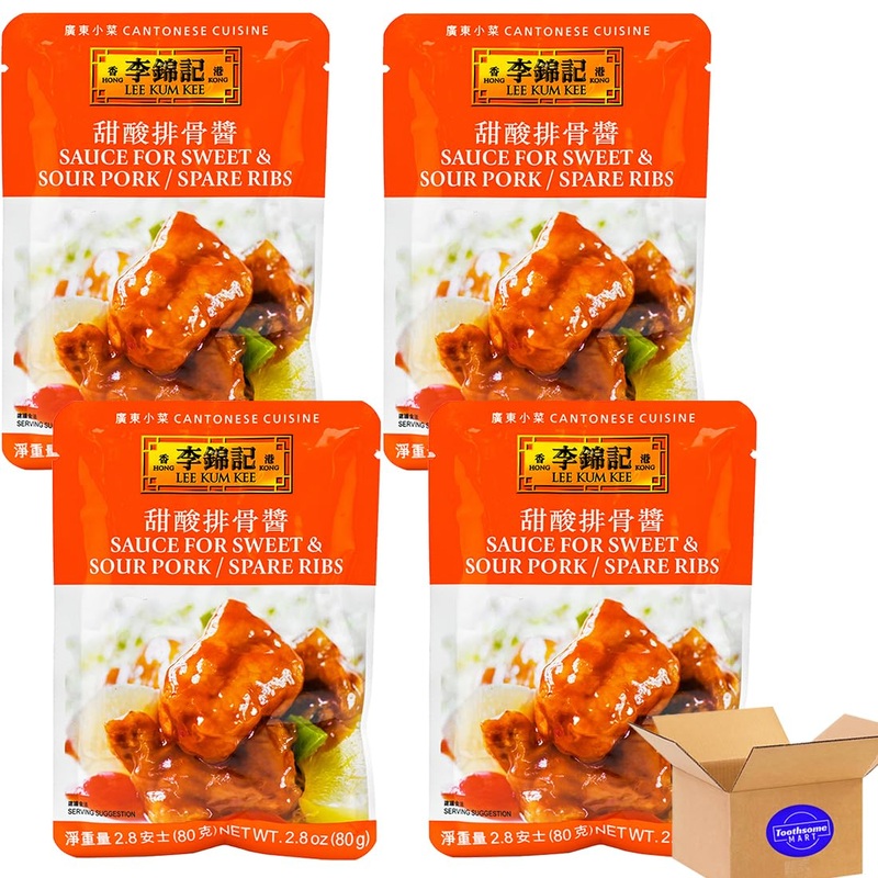 L K K Sweet &Sourpork Spare Ribs Asian Sauce 2.8Oz/80G 4Pack