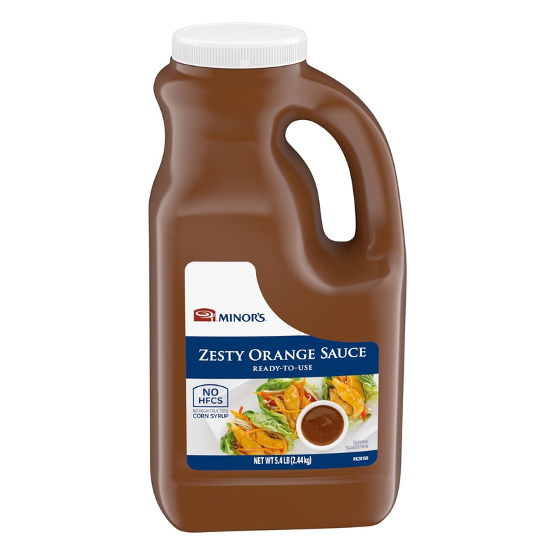 MINOR'S Zesty Orange Sauce - 5.4 lbs Stir Fry Sauce & Glaze for Chicken & Seafood - Bulk Bottle (Pack of 1)
